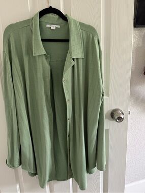 Sage Green Button-Up Shirt